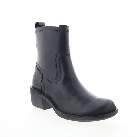 Fly London Mizi MIZI102FLY-000 Womens Black Leather Casual Dress Boots