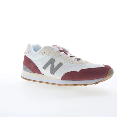New Balance 515 ML515TWT Mens Red Suede Lifestyle Sneakers Shoes