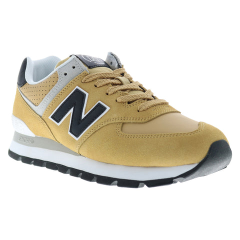 New Balance 574 Rugged ML574DBF Mens Beige Suede Lifestyle Sneakers Shoes