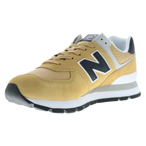 New Balance 574 Rugged ML574DBF Mens Beige Suede Lifestyle Sneakers Shoes