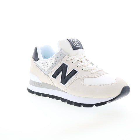 New Balance 574 Rugged ML574DBS Mens Beige Suede Lifestyle Sneakers Shoes