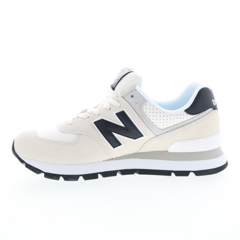 New Balance 574 Rugged ML574DBS Mens Beige Suede Lifestyle Sneakers Shoes