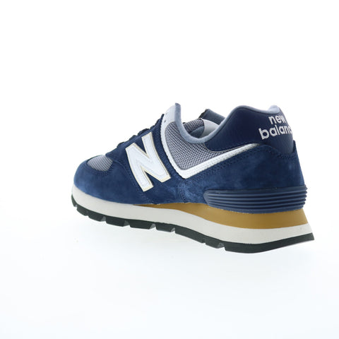 New Balance 574 ML574DNH Mens Blue Suede Lace Up Lifestyle Sneakers Shoes