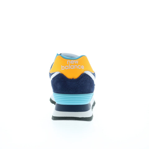 New Balance 574 ML574DU2 Mens Blue Suede Lace Up Lifestyle Sneakers Shoes