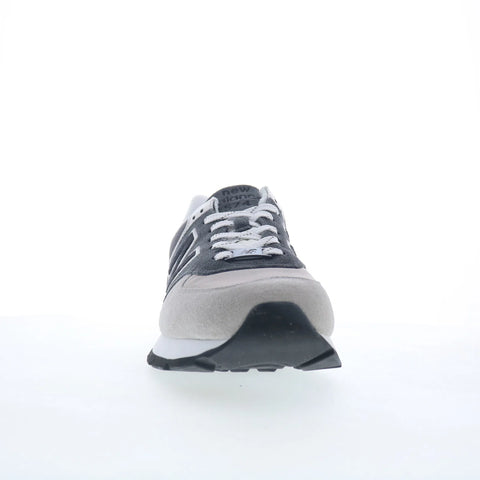 New Balance 574 Rugged ML574DWA Mens Gray Suede Lifestyle Sneakers Shoes