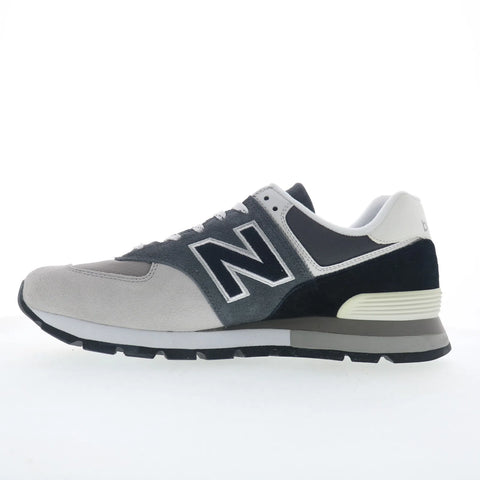 New Balance 574 Rugged ML574DWA Mens Gray Suede Lifestyle Sneakers Shoes