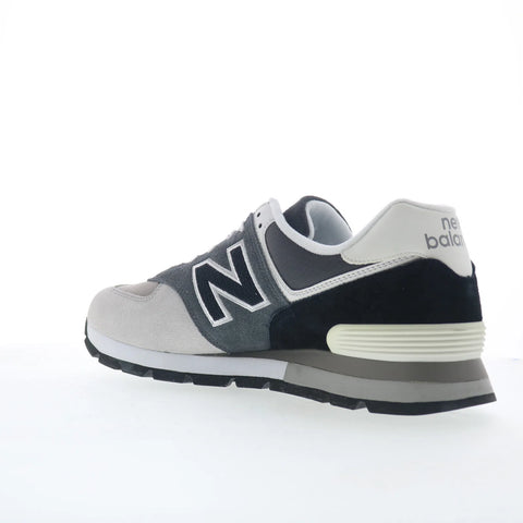 New Balance 574 Rugged ML574DWA Mens Gray Suede Lifestyle Sneakers Shoes