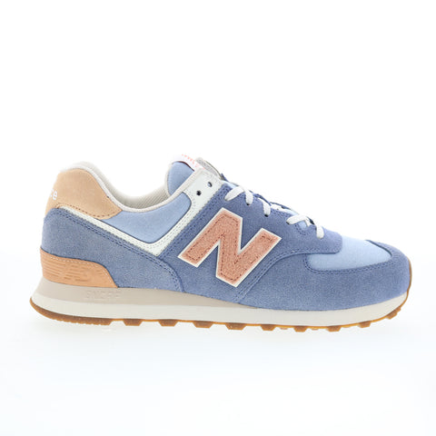New Balance 574 ML574RA2 Mens Blue Suede Lace Up Lifestyle Sneakers Shoes