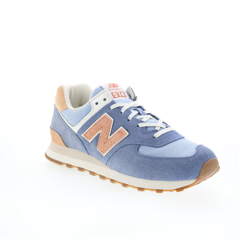New Balance 574 ML574RA2 Mens Blue Suede Lace Up Lifestyle Sneakers Shoes
