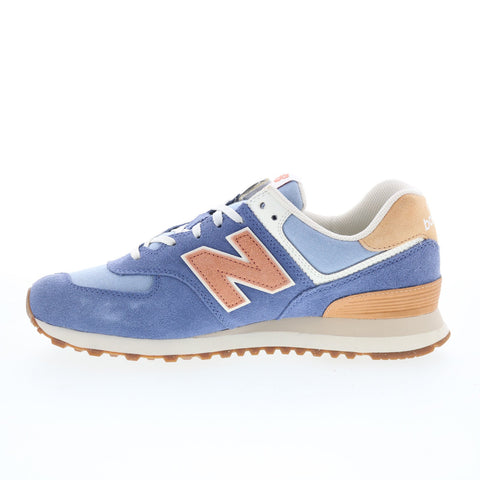 New Balance 574 ML574RA2 Mens Blue Suede Lace Up Lifestyle Sneakers Shoes