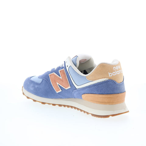 New Balance 574 ML574RA2 Mens Blue Suede Lace Up Lifestyle Sneakers Shoes