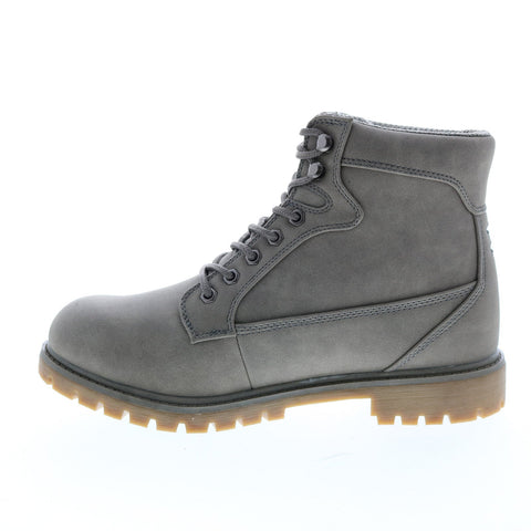 Lugz Mantle HI MMANTLHD-0823 Mens Gray Leather Lace Up Casual Dress Boots