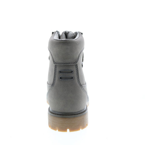 Lugz Mantle HI MMANTLHD-0823 Mens Gray Leather Lace Up Casual Dress Boots