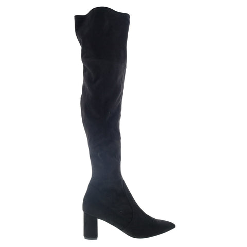 Calvin Klein C Tiana MNA01 Womens Black Suede Zipper Casual Dress Boots