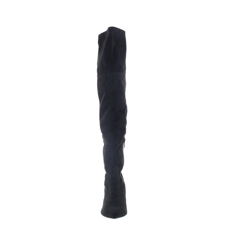 Calvin Klein C Tiana MNA01 Womens Black Suede Zipper Casual Dress Boots
