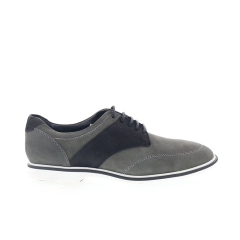 Studio Belvedere Modena Mens Gray Leather Oxfords & Lace Ups Casual Shoes