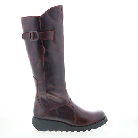 Fly London Mol MOL912FLY-025 Womens Burgundy Leather Casual Dress Boots