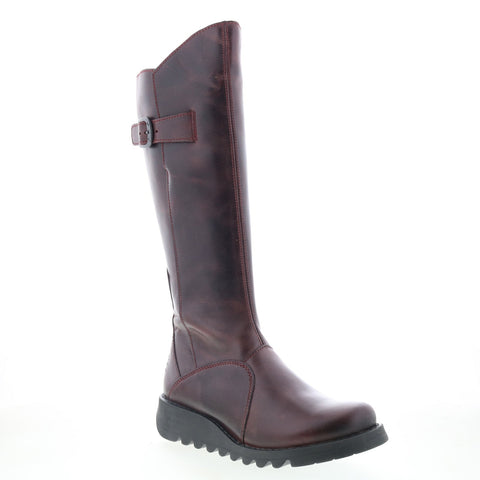 Fly London Mol MOL912FLY-025 Womens Burgundy Leather Casual Dress Boots