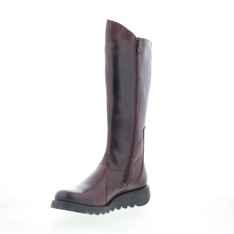 Fly London Mol MOL912FLY-025 Womens Burgundy Leather Casual Dress Boots