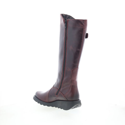 Fly London Mol MOL912FLY-025 Womens Burgundy Leather Casual Dress Boots