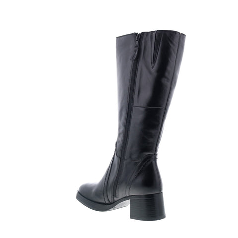 Miz Mooz Mollie Womens Black Leather Zipper Knee High Boots
