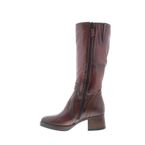 Miz Mooz Mollie Womens Brown Leather Zipper Knee High Boots