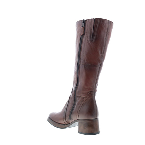 Miz Mooz Mollie Womens Brown Leather Zipper Knee High Boots