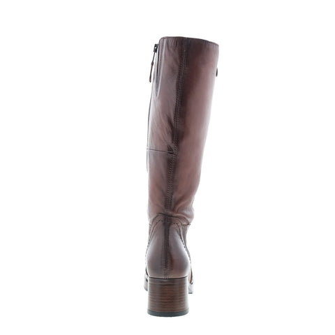 Miz Mooz Mollie Womens Brown Leather Zipper Knee High Boots