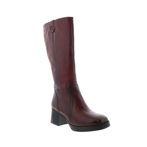 Miz Mooz Mollie Womens Red Leather Zipper Knee High Boots