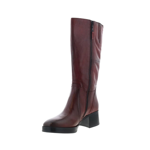 Miz Mooz Mollie Womens Red Leather Zipper Knee High Boots