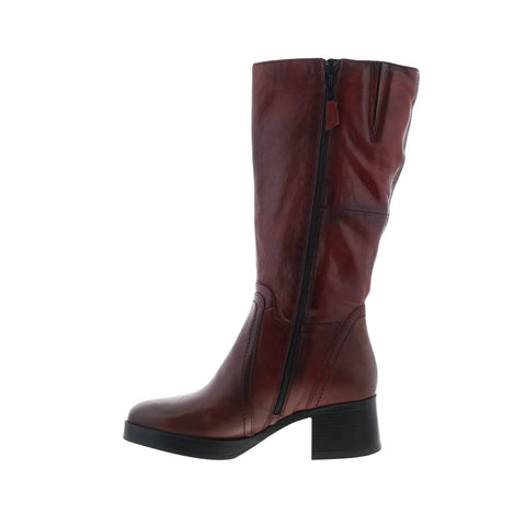 Miz Mooz Mollie Womens Red Leather Zipper Knee High Boots