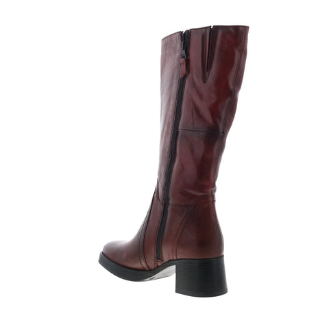 Miz Mooz Mollie Womens Red Leather Zipper Knee High Boots