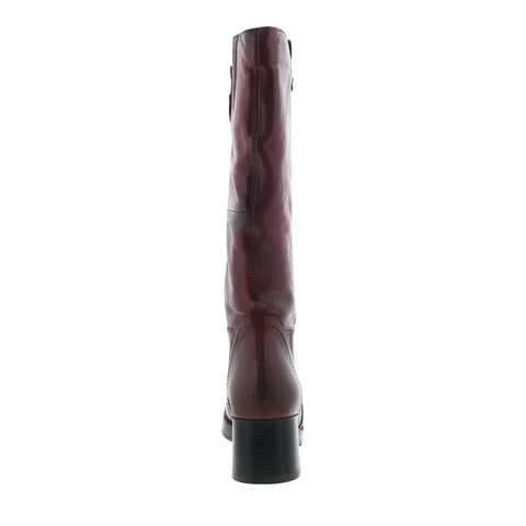 Miz Mooz Mollie Womens Red Leather Zipper Knee High Boots