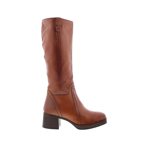 Miz Mooz Mollie Womens Brown Leather Zipper Knee High Boots