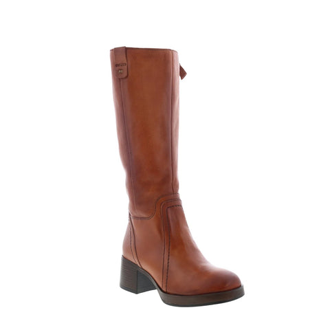Miz Mooz Mollie Womens Brown Leather Zipper Knee High Boots