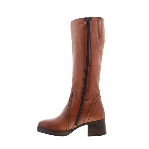 Miz Mooz Mollie Womens Brown Leather Zipper Knee High Boots