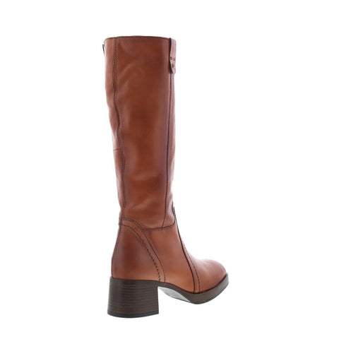 Miz Mooz Mollie Womens Brown Leather Zipper Knee High Boots