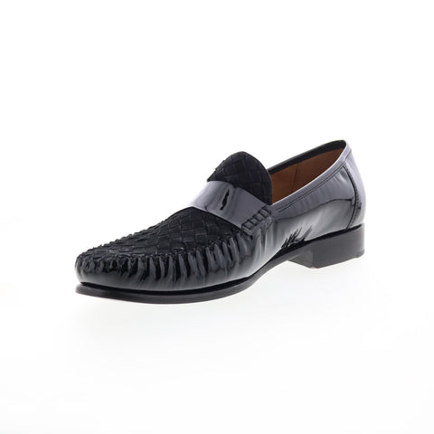 Robert Zur Monaco Penny Mens Black Leather Loafers & Slip Ons Penny Shoes