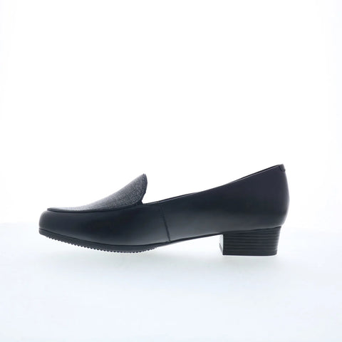 Trotters Monarch T1713-034 Womens Black Leather Slip On Loafer Flats Shoes