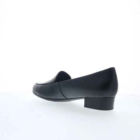 Trotters Monarch T1713-034 Womens Black Leather Slip On Loafer Flats Shoes