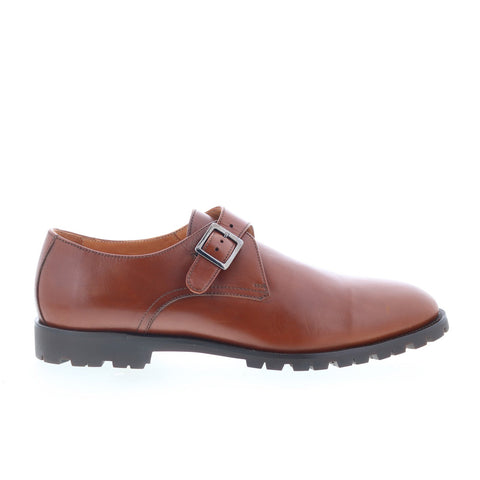 Zelli Italia Monk Strap Vibram Grip Sole Mens Brown Loafers Casual Shoes