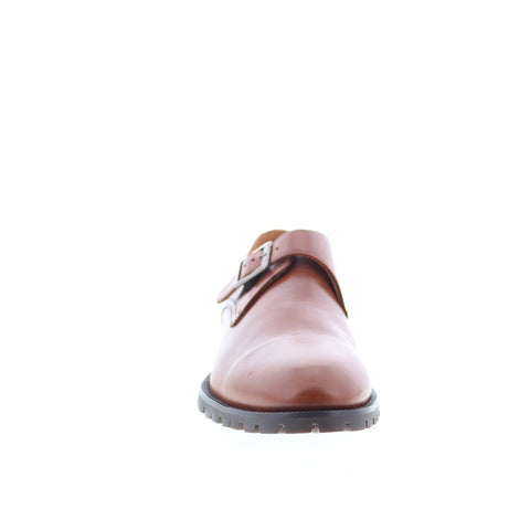 Zelli Italia Monk Strap Vibram Grip Sole Mens Brown Loafers Casual Shoes