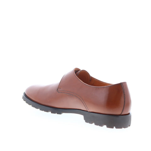Zelli Italia Monk Strap Vibram Grip Sole Mens Brown Loafers Casual Shoes