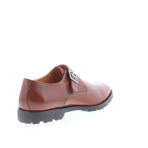 Zelli Italia Monk Strap Vibram Grip Sole Mens Brown Loafers Casual Shoes