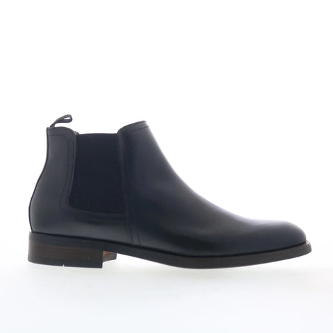 Steve Madden Montreux MONT10M1 Mens Black Leather Slip On Chelsea Boots