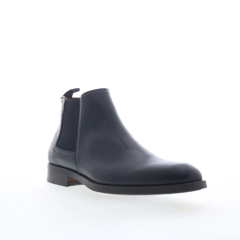 Steve Madden Montreux MONT10M1 Mens Black Leather Slip On Chelsea Boots