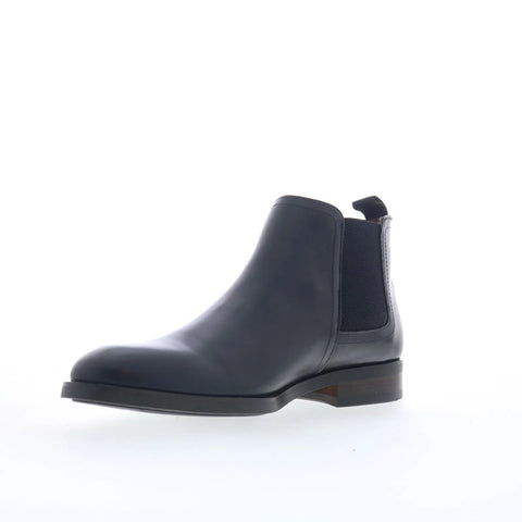 Steve Madden Montreux MONT10M1 Mens Black Leather Slip On Chelsea Boots