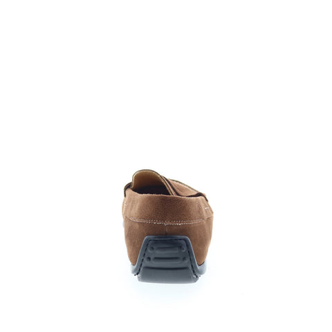 Zelli Italia Monza Italian Suede Calfskin Mens Brown Loafers Moccasin Shoes