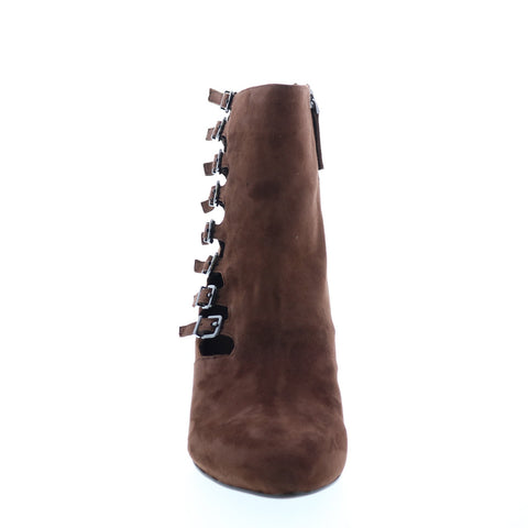 David Tate Mood Womens Brown Extra Wide Suede Zipper Casual Dress Boots