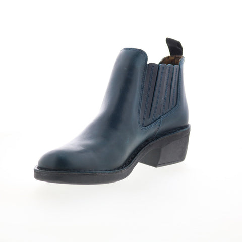 Fly London Moof MOOF103FLY-005 Womens Blue Leather Ankle & Booties Boots